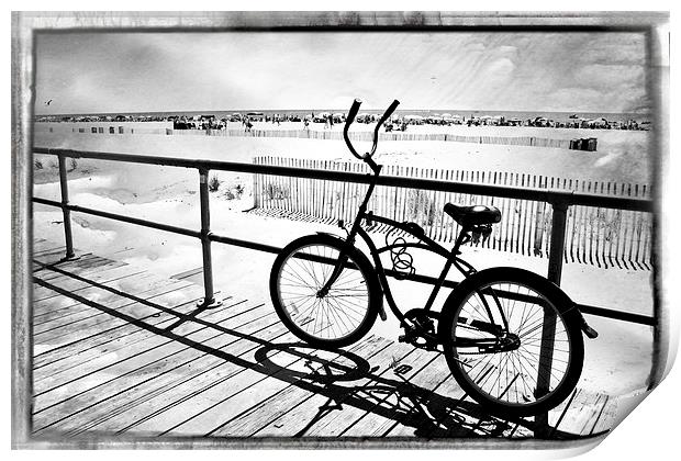  Boardwalk Bike Print by Tom and Dawn Gari