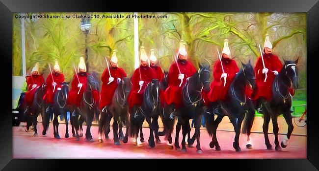 The Queens Life Guards on the Mall Framed Print by Sharon Lisa Clarke