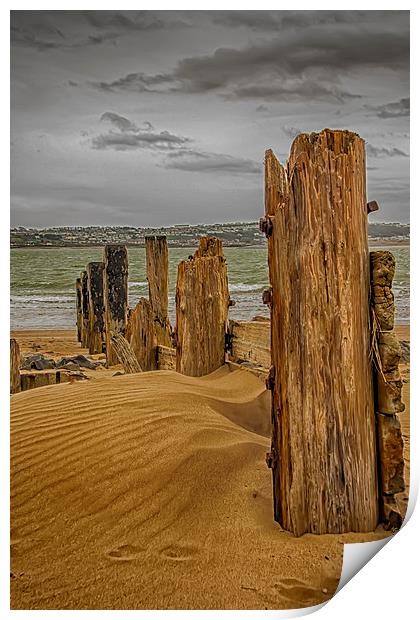  Crow Point Beach North Devon Print by Images of Devon