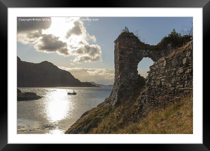  Strome Castle Framed Mounted Print by Alex Millar