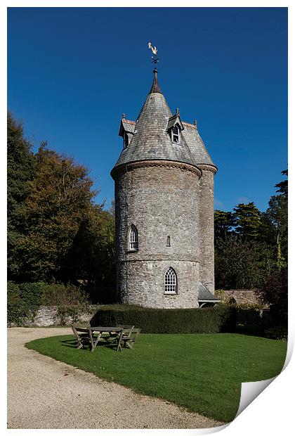  The Water Tower, Trelissick Gardens, Cornwall Print by Brian Pierce