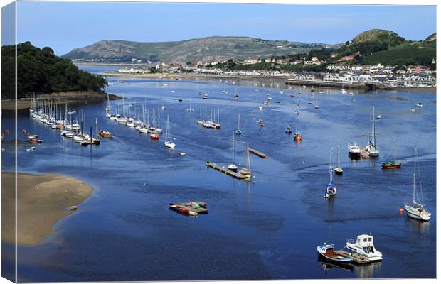 River Conwy Marina Canvas Print by David Chennell