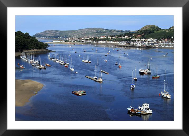 River Conwy Marina Framed Mounted Print by David Chennell