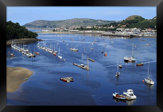 River Conwy Marina Framed Print by David Chennell