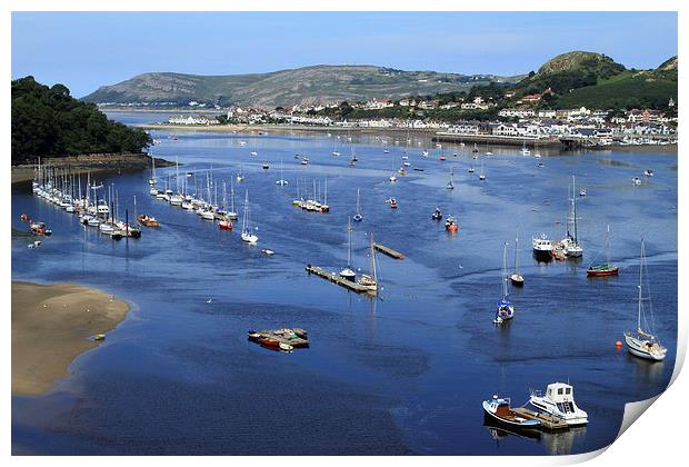 River Conwy Marina Print by David Chennell