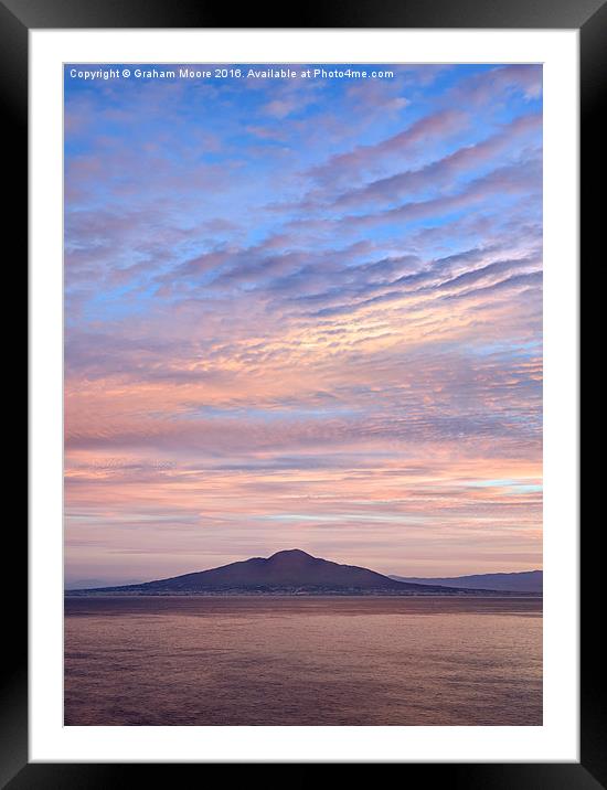 Vesuvius sunrise Framed Mounted Print by Graham Moore