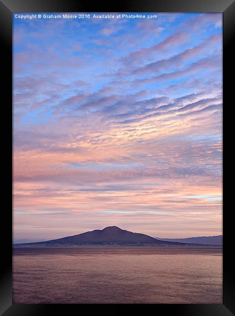 Vesuvius sunrise Framed Print by Graham Moore