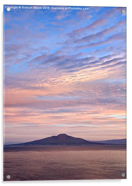 Vesuvius sunrise Acrylic by Graham Moore