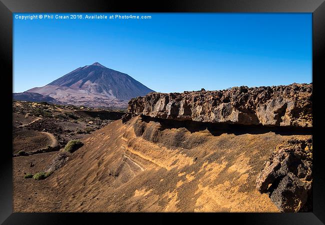  Volcanic landscape, Teide, Tenerife. Framed Print by Phil Crean