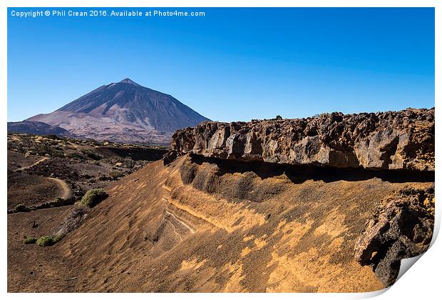  Volcanic landscape, Teide, Tenerife. Print by Phil Crean