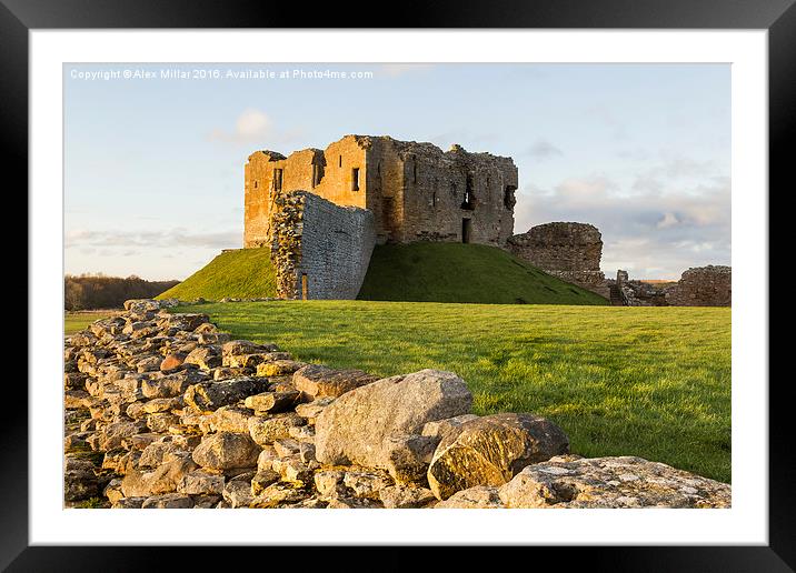  Duffus Castle Framed Mounted Print by Alex Millar