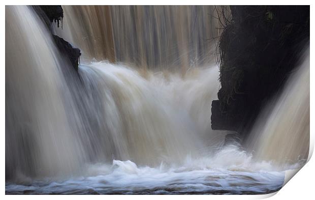  Waterfalls at Penllergare nature reserve Print by Leighton Collins