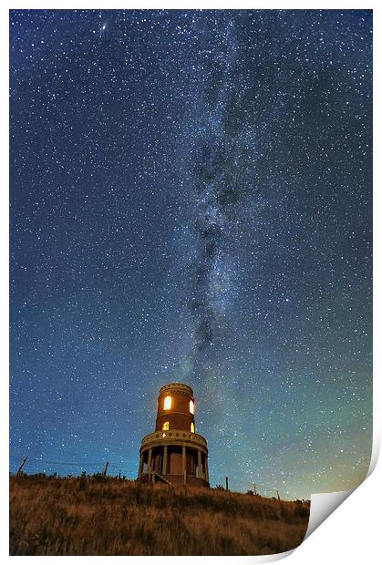  Clavell tower under the milky way  Print by Shaun Jacobs