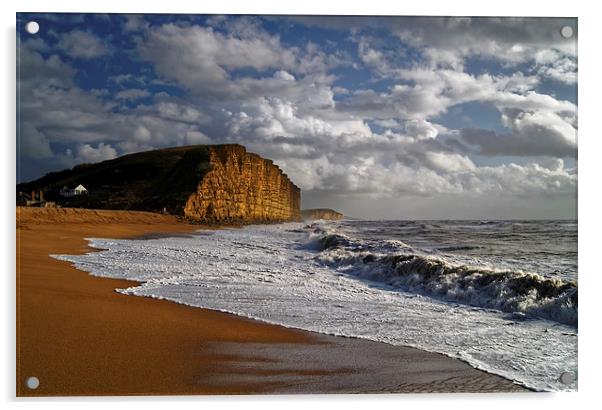 Stormy day at West Bay Acrylic by Darren Galpin