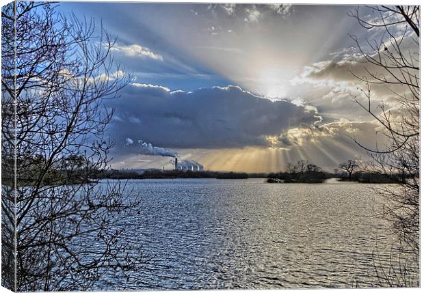  Attenborough Nature Reserve at Dusk Canvas Print by William Robson
