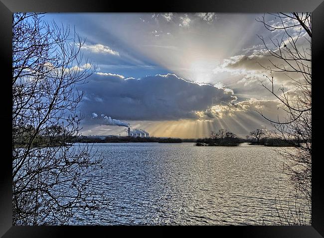  Attenborough Nature Reserve at Dusk Framed Print by William Robson