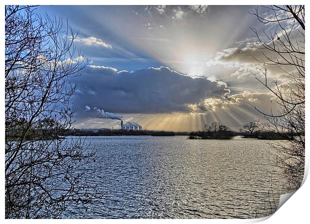  Attenborough Nature Reserve at Dusk Print by William Robson