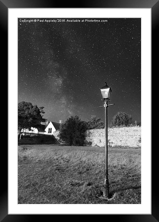  Bamburgh Milky Way Framed Mounted Print by Paul Appleby