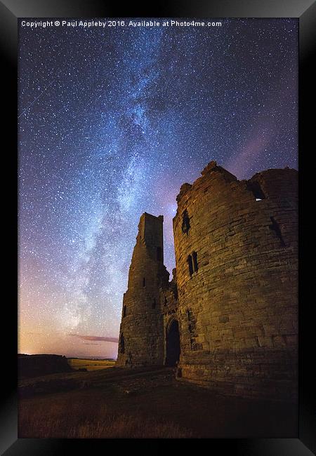  Dunstanburgh Milky Way Framed Print by Paul Appleby