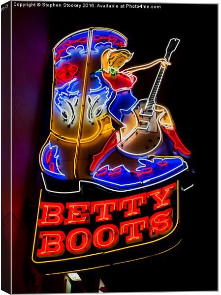  Betty Boots Canvas Print by Stephen Stookey