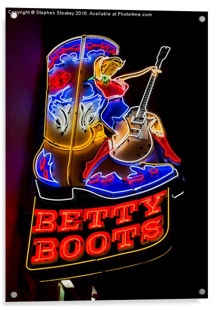  Betty Boots Acrylic by Stephen Stookey