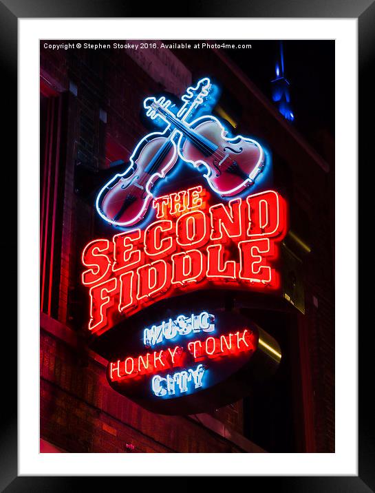  Second Fiddle Framed Mounted Print by Stephen Stookey