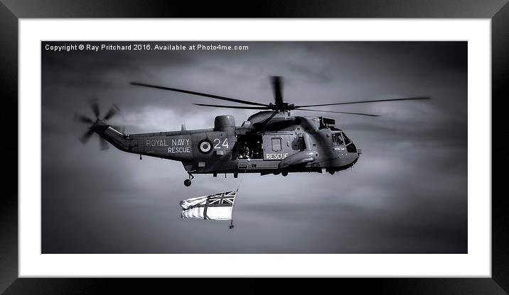 Royal Navy Rescue Framed Mounted Print by Ray Pritchard