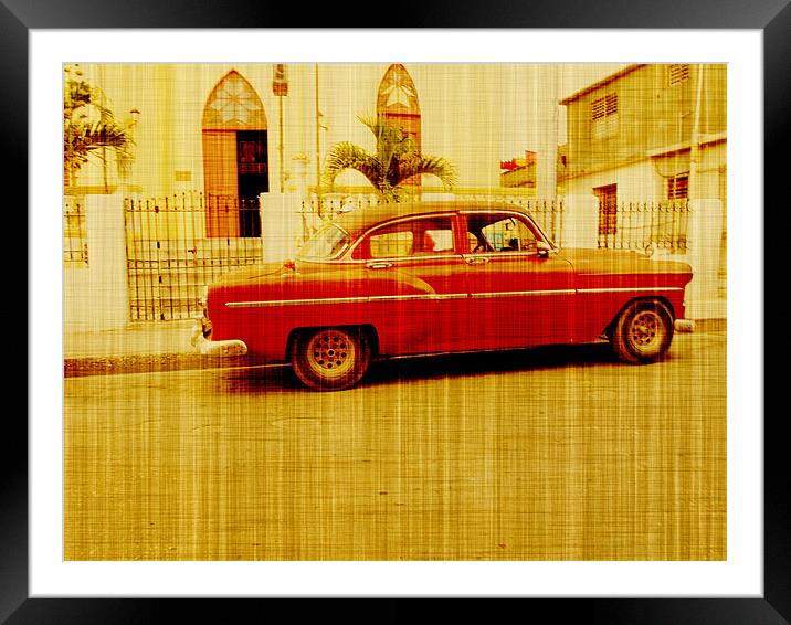 Cuba car Framed Mounted Print by Jean-François Dupuis