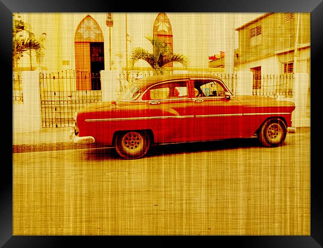 Cuba car Framed Print by Jean-François Dupuis