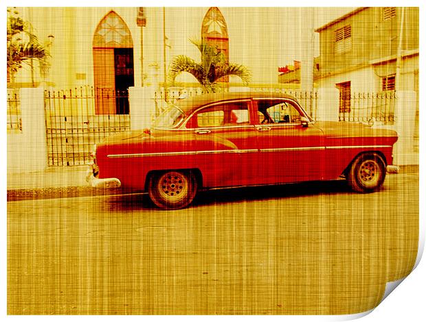 Cuba car Print by Jean-François Dupuis