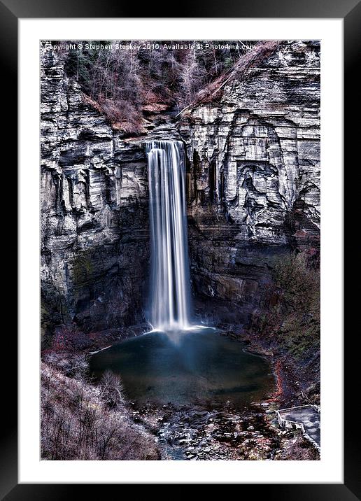  Taughannock Falls Late Autumn Framed Mounted Print by Stephen Stookey