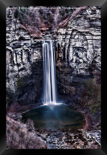  Taughannock Falls Late Autumn Framed Print by Stephen Stookey