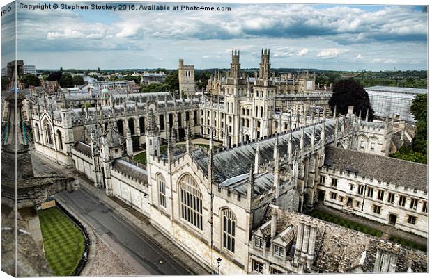  All Souls College - Oxford University Canvas Print by Stephen Stookey