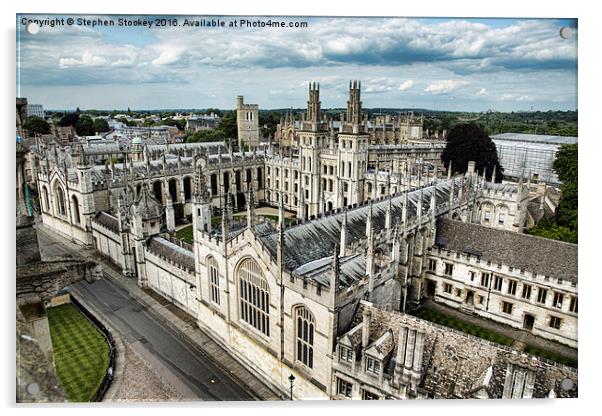  All Souls College - Oxford University Acrylic by Stephen Stookey