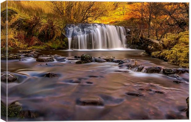  Waterfall, Brecon Beacons, Wales Canvas Print by Pete Watson