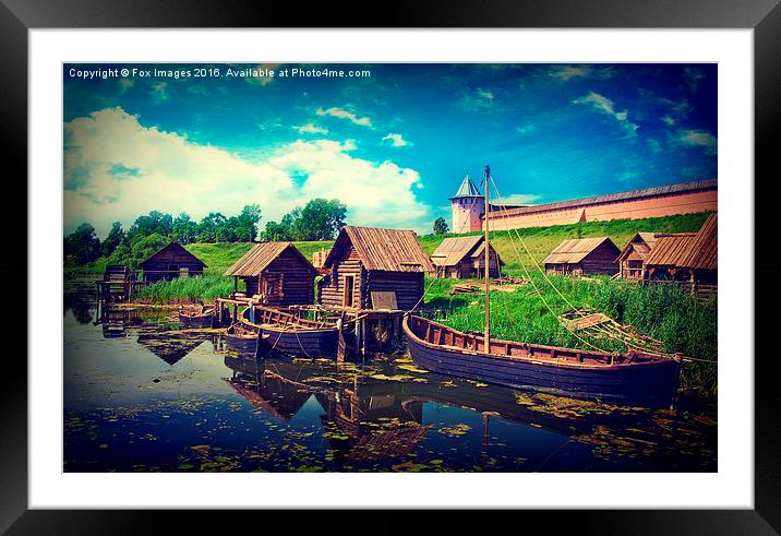  Boats on the Canal Framed Mounted Print by Derrick Fox Lomax
