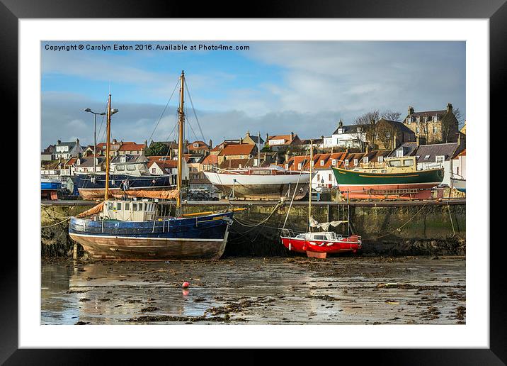  St Monan's Harbour, Fife, Scotland Framed Mounted Print by Carolyn Eaton