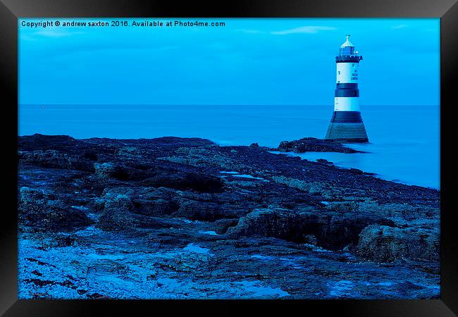  ITS A LIGHT HOUSE Framed Print by andrew saxton