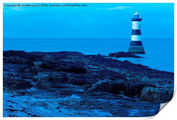  ITS A LIGHT HOUSE Print by andrew saxton