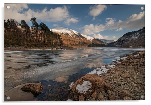  Thirlmere Frozen Lake District Acrylic by Eddie John