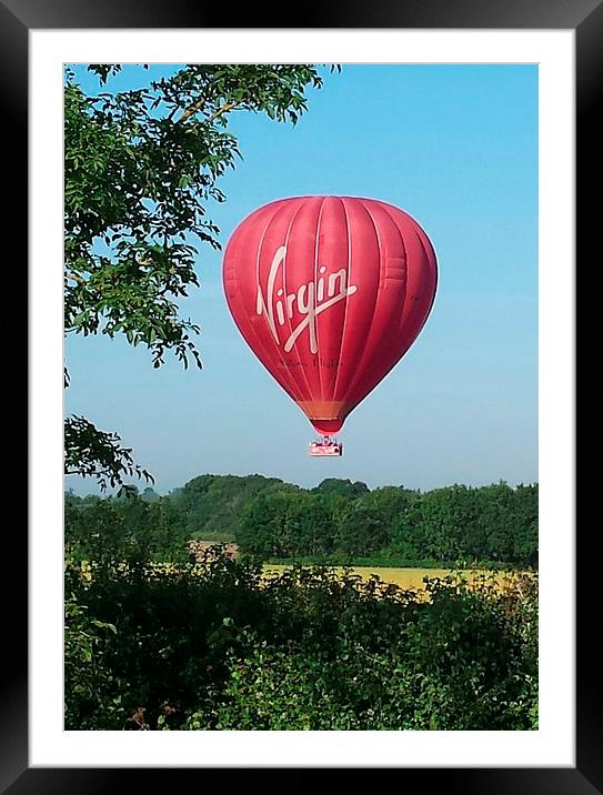  Hot Air Balloon Framed Mounted Print by Raymond Partlett