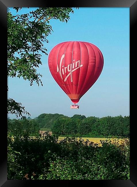  Hot Air Balloon Framed Print by Raymond Partlett