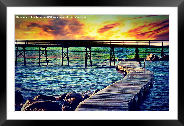  seaside jetty Framed Mounted Print by Derrick Fox Lomax