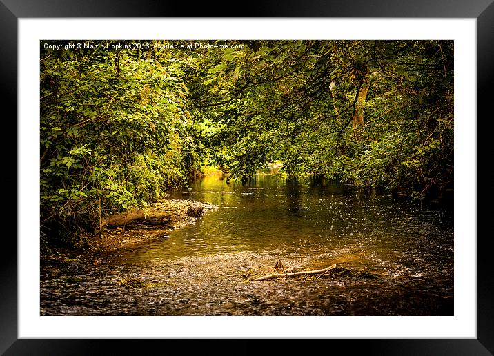 Tranquil Brook Framed Mounted Print by Martin Hopkins