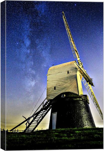 Milkyway above Wrarby Mill Canvas Print by Gregory Culley