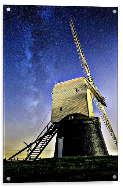  Milkyway above Wrarby Mill Acrylic by Gregory Culley