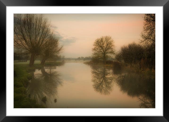  Dawn on the River Stour Framed Mounted Print by Nick Rowland