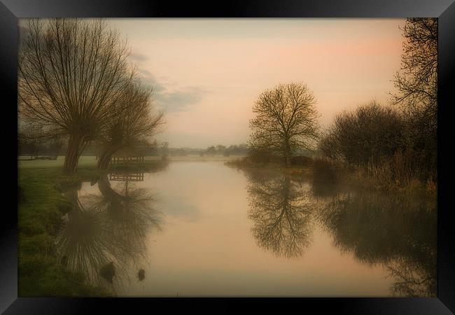  Dawn on the River Stour Framed Print by Nick Rowland