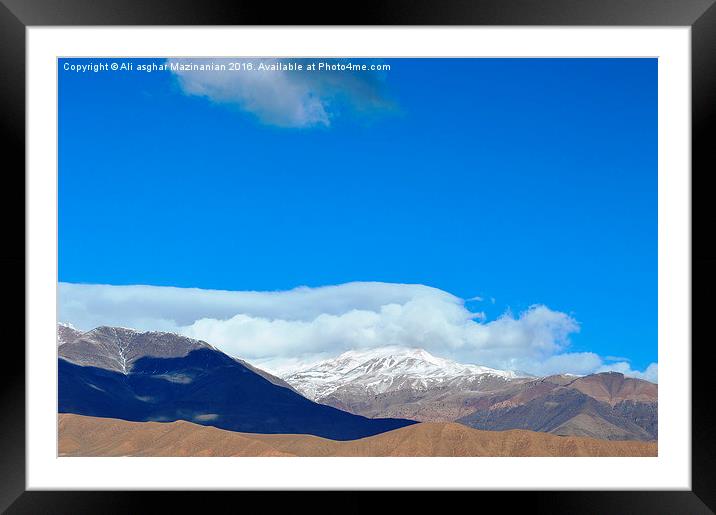  The shadow of clouds on mountain, Framed Mounted Print by Ali asghar Mazinanian
