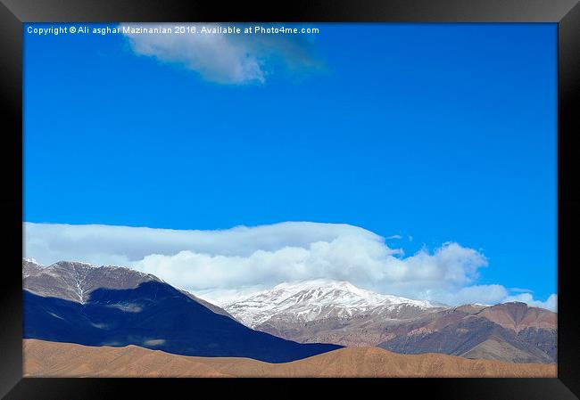  The shadow of clouds on mountain, Framed Print by Ali asghar Mazinanian